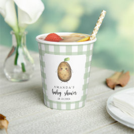 Cartoonaardappelbabyfeestje Papieren Bekers
