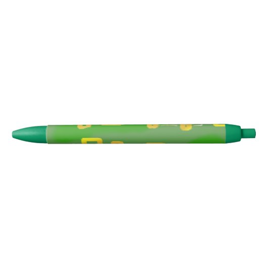 Cartoonachtige groene geometrische pen (Voorkant)