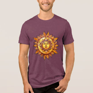 Cartoonachtige Realistische Zon – Levendige Zonne  Tri-Blend Shirt