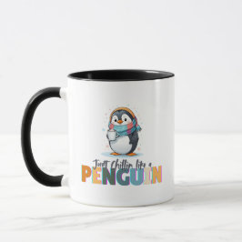 Cartoonachtige stijl gewoon chillin als pinguïn ko mok