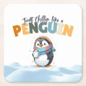 Cartoonachtige stijl Grappig Gewoon Chillin als ee Kartonnen Onderzetters (Voorkant)