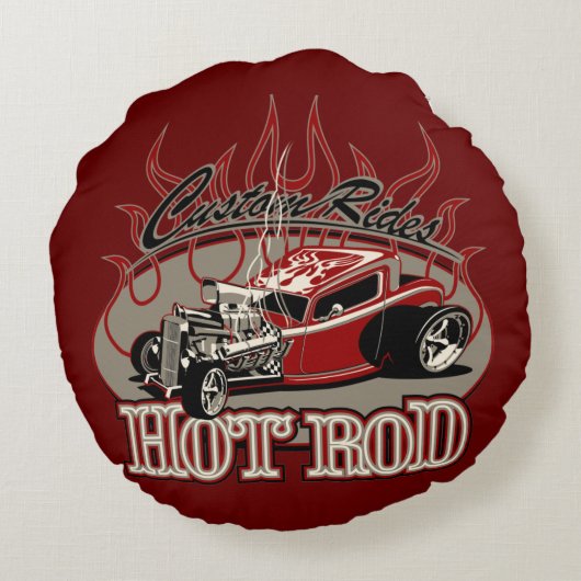 cartooncar25 rond kussen (Achterkant)