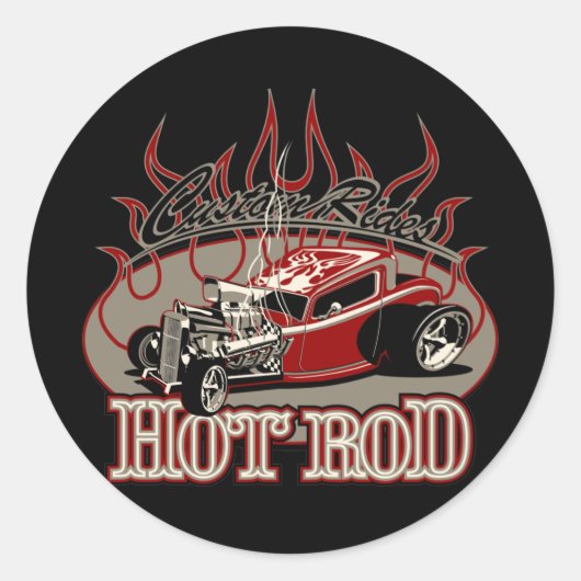 cartooncar25 ronde sticker (Voorkant)