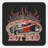 cartooncar25 vierkante sticker (Voorkant)