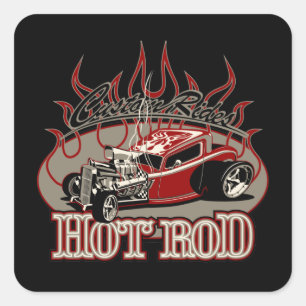 cartooncar25 vierkante sticker