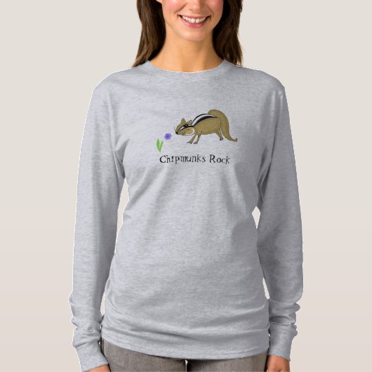 Cartoonchipmunk met tekst t-shirt (Voorkant)