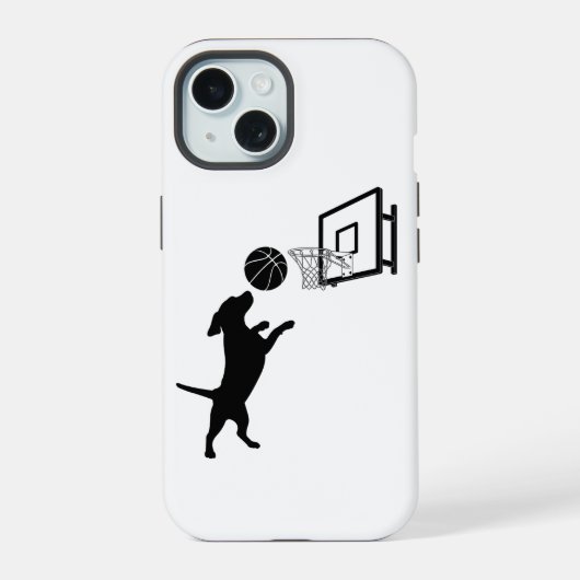Cartoondier Basketball iPhone 15 Case (Achterkant)