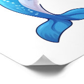 Cartoondolfijnillustratie Poster (Hoek)