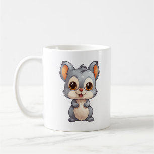Cartooneekhoornillustratie Koffiemok