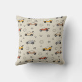Cartooneske Auto's Jongens Babykamer Patroon Kussen (Achterkant)