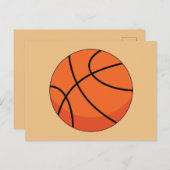 Cartooneske bal basketbal briefkaart (Voorkant / Achterkant)