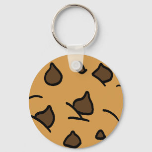 Cartooneske Clip Art ENORME Chocolade Chip Koekje Sleutelhanger