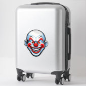Cartooneske clown gezicht sticker (Koffer)