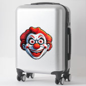 Cartooneske Clownsgezicht Sticker (Koffer)