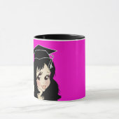 Cartooneske GRADUATE Cadeau  Indisch meisje Mok (Midden)