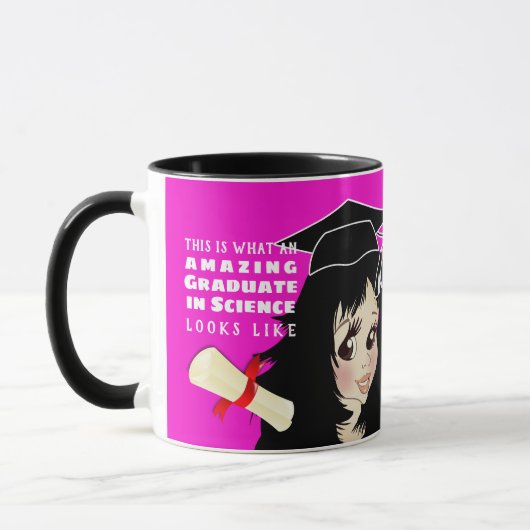 Cartooneske GRADUATE Cadeau  Indisch meisje Mok (Links)