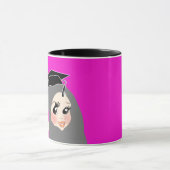 Cartooneske GRADUATE Cadeau  Vrouwelijke Hidjab Mo Mok (Midden)