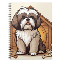 Cartooneske hondenhok-Cute Shih Tzu ontwerp