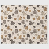 Cartooneske Hondse Schattigheid Cadeaupapier (Vlak)