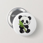 Cartooneske panda-illustratie ronde button 5,7 cm (Voorkant /achterkant)