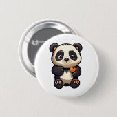 Cartooneske panda-illustratie ronde button 5,7 cm (Voorkant /achterkant)