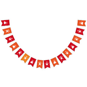 Cartooneske prinsessen vieren feest vlaggetjes