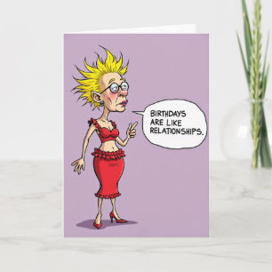 Cartooneske Verjaardagswenskaart Kaart