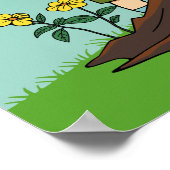 Cartoongroei positieve inspirerende citaatkinderka poster (Hoek)