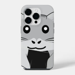 Cartoonhamster met sjaal blij iPhone 14 plus hoesje