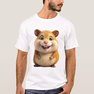 Cartoonhamster T-shirt Grappig dier grafische te