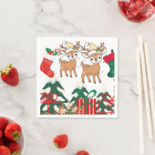 Cartoonhert & Kerst Elementen Servet (Insitu)