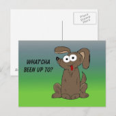 Cartoonhond met Grote Ogen Briefkaart (Voorkant / Achterkant)