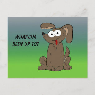 Cartoonhond met Grote Ogen Briefkaart