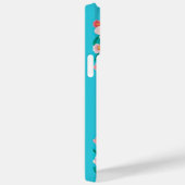 Cartoonhond omringd door bloemen Case-Mate iPhone case (Achterkant / Rechts)