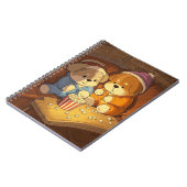 Cartoonhonden puppies met popcorn notitieboek (Linkerzijde)