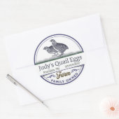 Cartoonillustratie Label Sticker Kwartel eieren (Envelop)