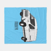 Cartoonillustratie van bezorgbus fleece deken (Voorkant (Horizontaal))