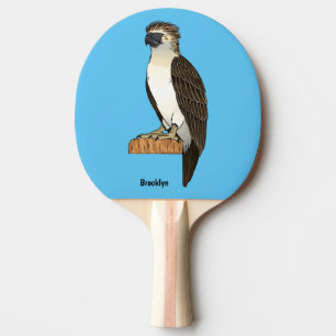 Cartoonillustratie van Filipijnse adelaar Tafeltennisbatje