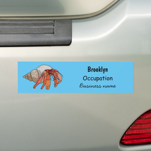 Cartoonillustratie van heremietkreeft bumpersticker (Op auto)