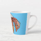 Cartoonillustratie van heremietkreeft latte mok (Rechts)