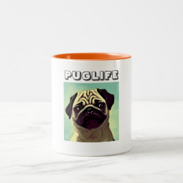 Cartoonish Cute Animal Lover Dog Pug Mok Shot