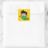 Cartoonish Good Luck Vierkante Sticker (Tas)