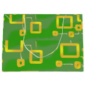 Cartoonish Groene Geometrische Gift Bag Groot Cadeauzakje (Voorkant)