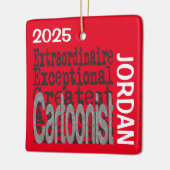 Cartoonist Extraordinaire Keramisch Ornament (Links)