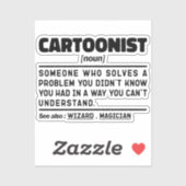 Cartoonist Noun Definition Sarcastische Gezegden G Sticker (Vel)