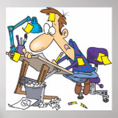 Cartoonist op Work Poster (Voorkant)