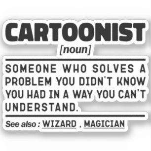 Cartoonist zelfstandig naamwoord definitie sarcast sticker