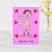 Cartoonkarikatuur van een man kaart (Gele Bloem)