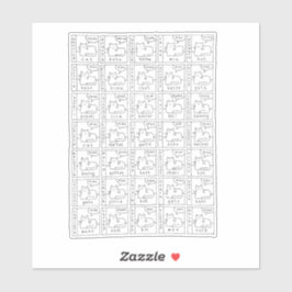 Cartoonkatten Verschillende Miauwtalen  Sticker