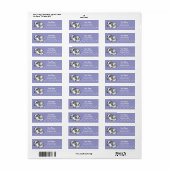 Cartoonkonijn (slappe oor glad haar) etiket (Full Sheet)